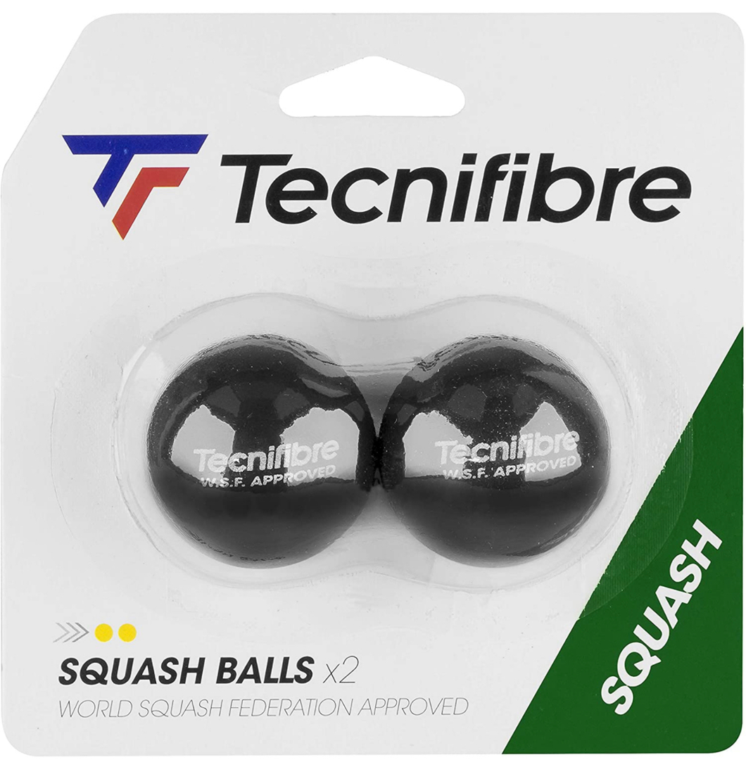 Tecnifibre Squash Balls - Double Yellow Dot 2 Pack